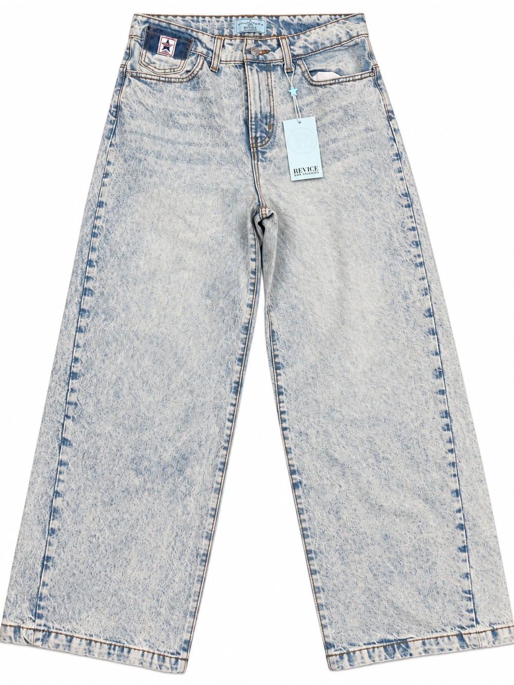 Re/Done Light Blue Wide Leg Jeans